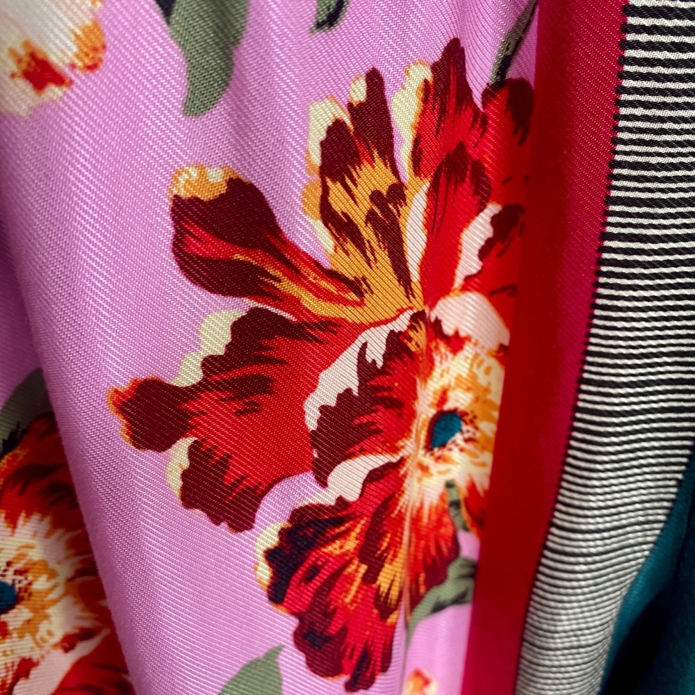 Anthropologie Patchwork Floral Wide Leg Pants L Boho Smocked Waist Mixed Print - Picture 5 of 9